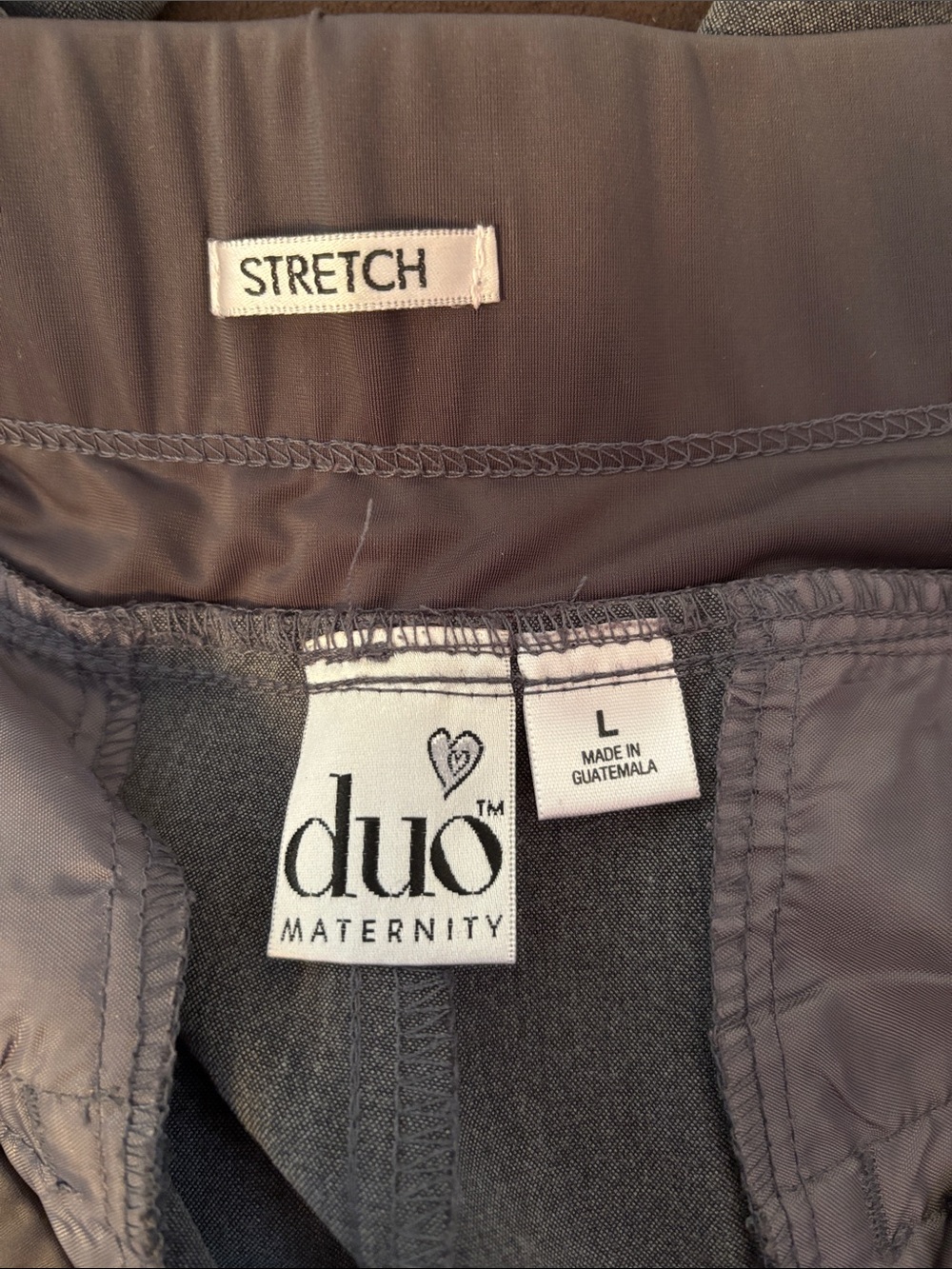 duo Maternity Gray Wide-Leg Pull-On Maternity Pants - Picture 2 of 3